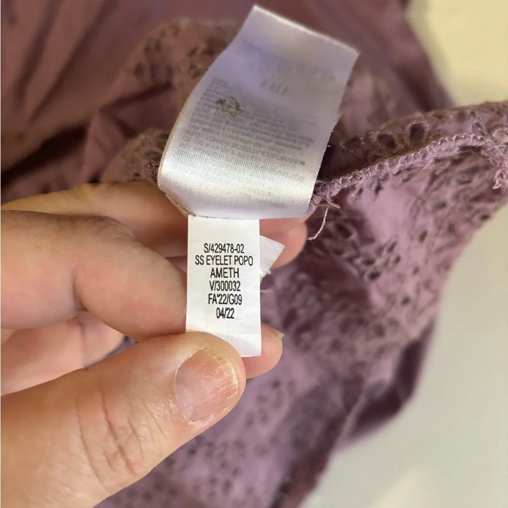 GAP Purple Eyelet Midi Dress - Picture 6 of 7